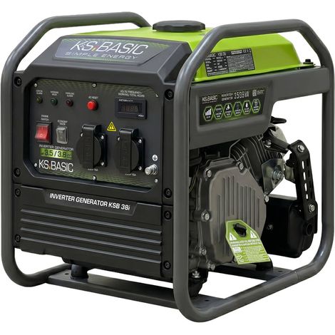 Könner & Söhnen KSB 38i Tragbarer Invertergenerator 3,8 kW Benzingenerator für Haus, Camping, Werkstatt & mobile Einsätze – LED-Display & reine Sinuswelle