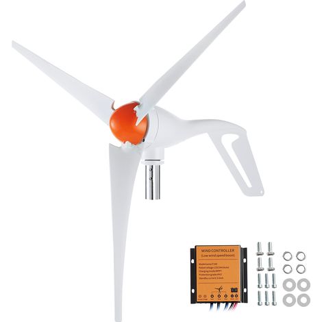 VEVOR 500 W Windkraftanlage 12 V Windgenerator 3-Blatt-Windkraftgenerator mit MPPT-Regler