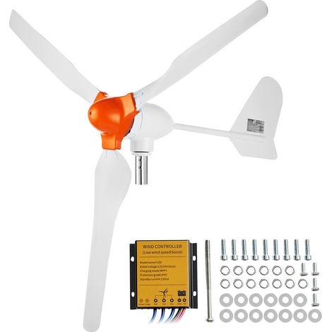VEVOR 800 W windkraftanlage 12 V Windgenerator 3-Blatt-Windkraftgenerator mit MPPT-Regler