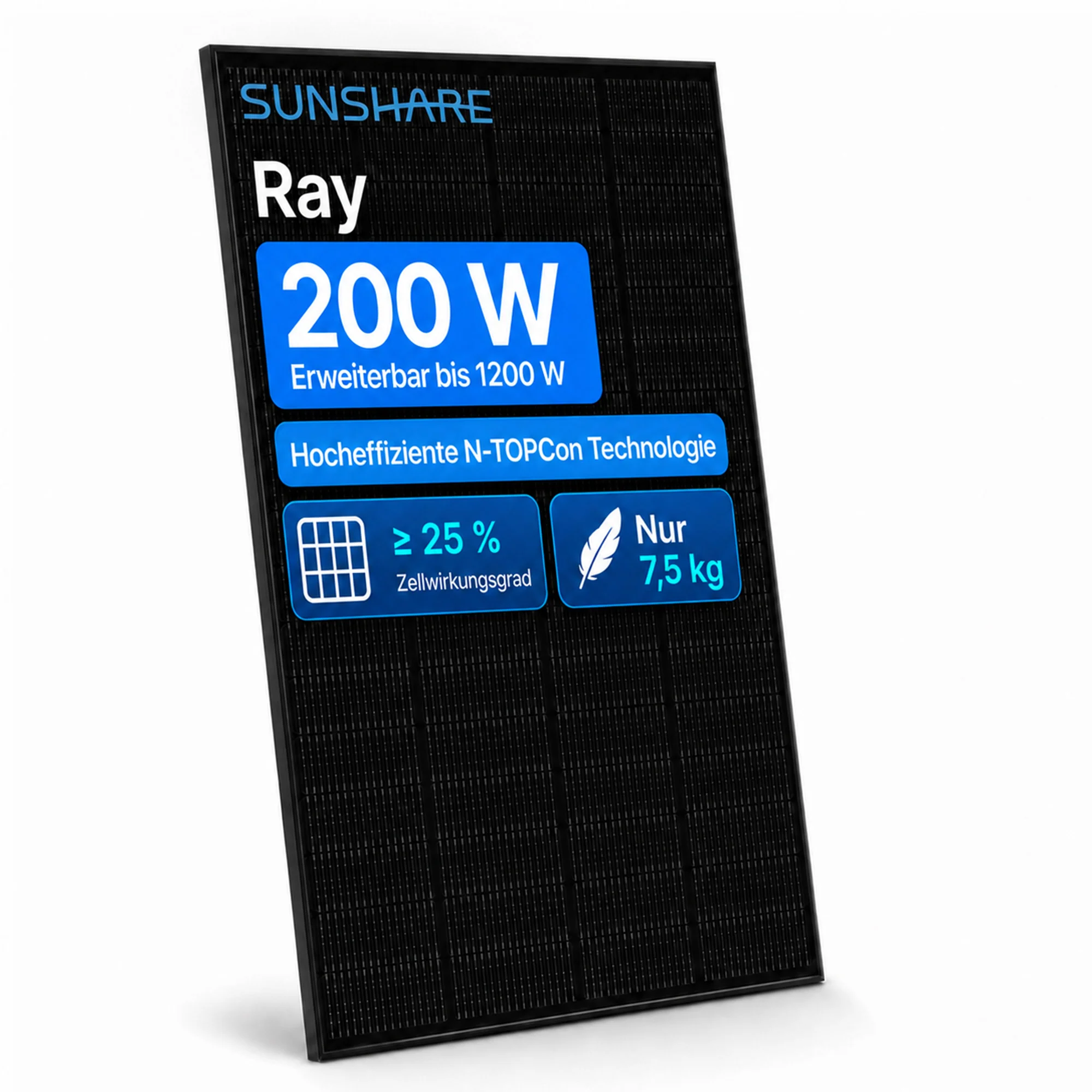 SUNSHARE Ray 200 W Solarmodul - Modulare Erweiterung von SUNSHARE PV-Systemen