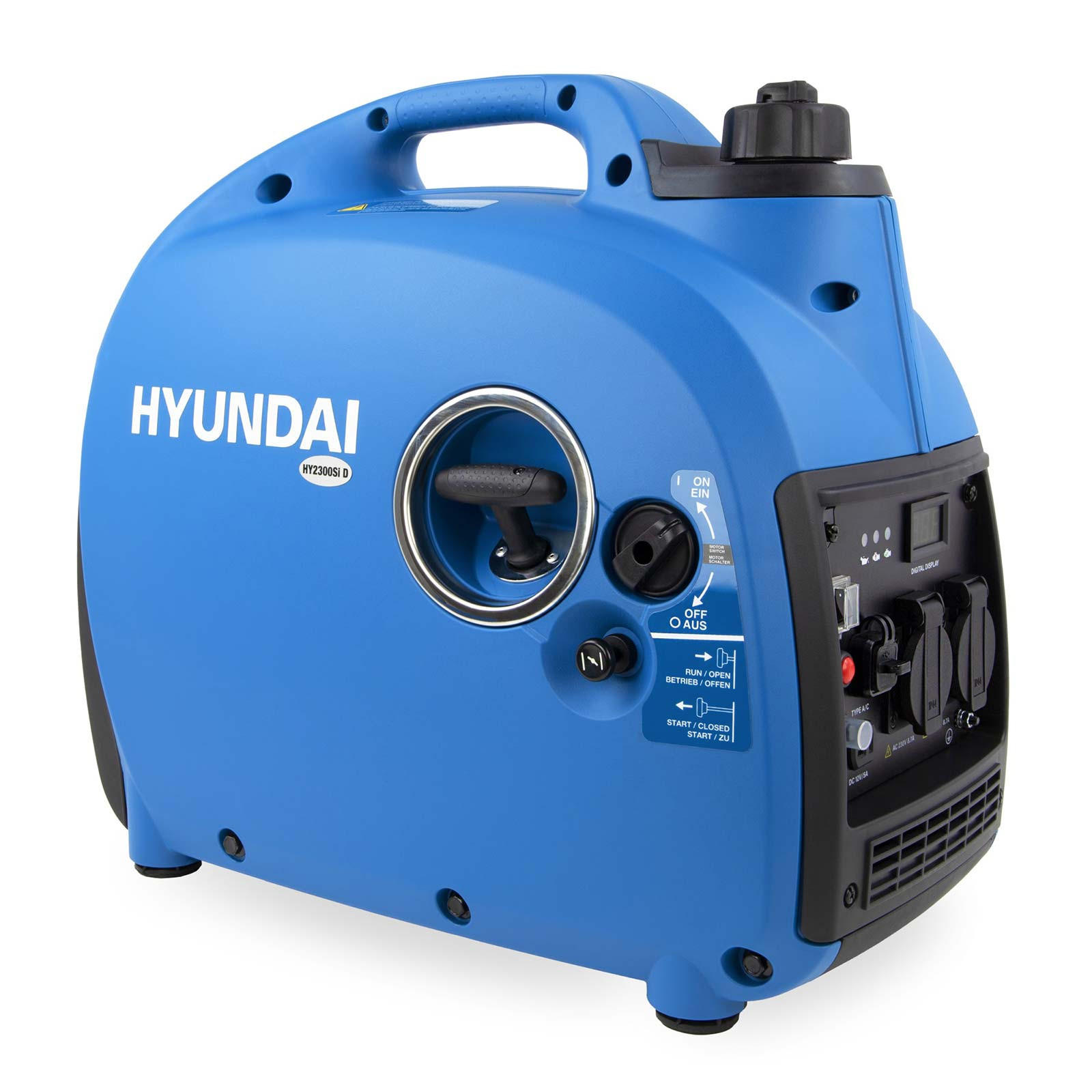 HYUNDAI INVERTER-GENERATOR HY2300Si D 2.2 kW, tragbar, 2 x 230V + 1 x 12V, 1 x USB
