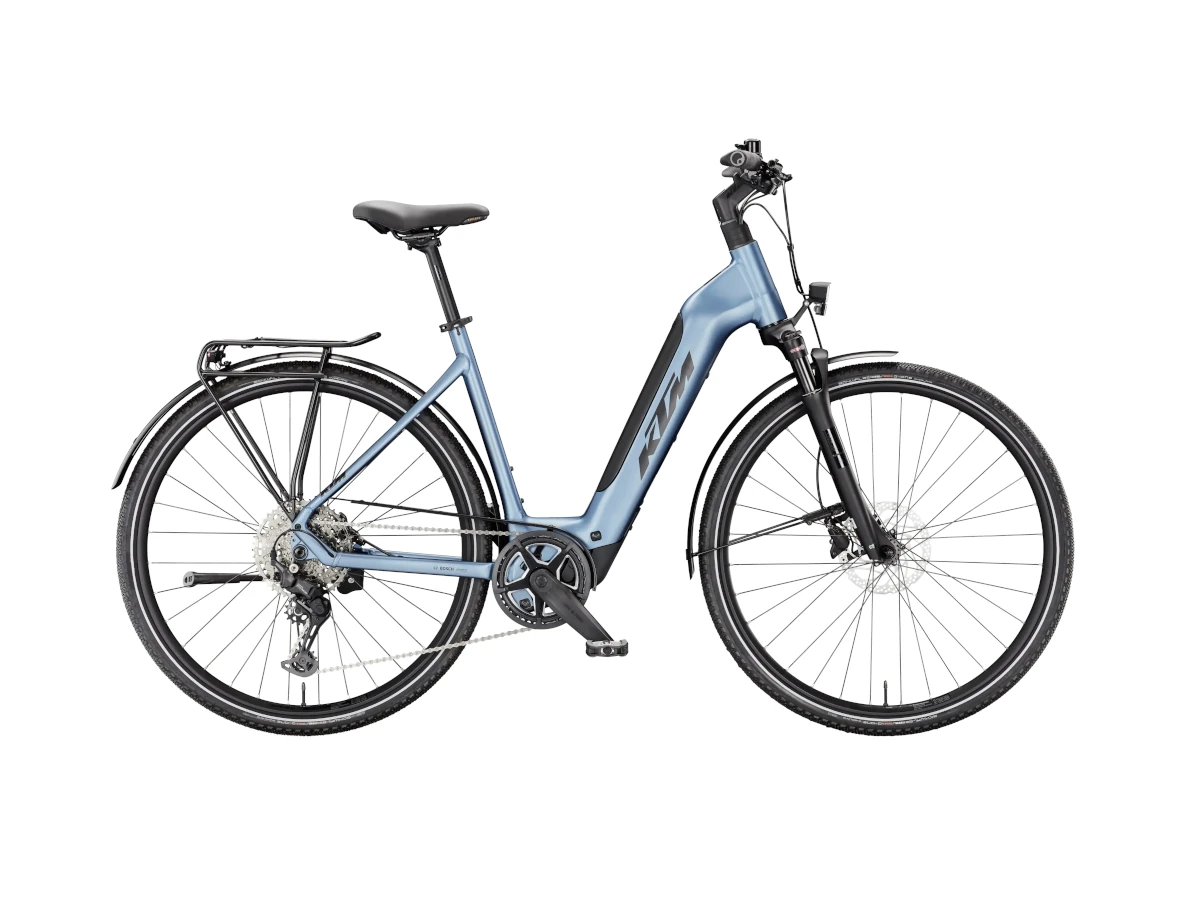 KTM Macina Sport SX 20, Wave, S46 - 400WH, Freilauf, steel blue matt, 28"