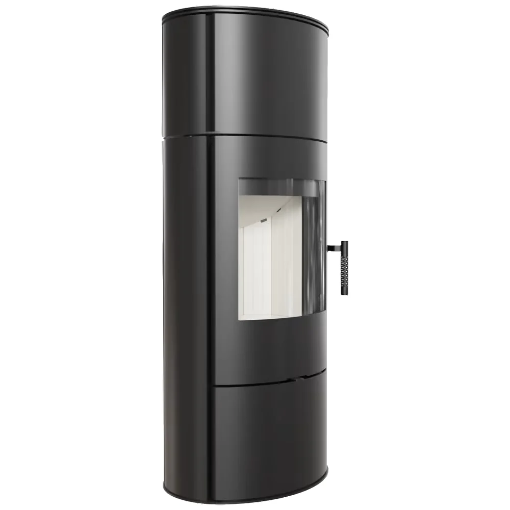 Kratki Kaminofen | Rollo Hoch | Ø 150 | 7 kW | Innenverkleidung weiß