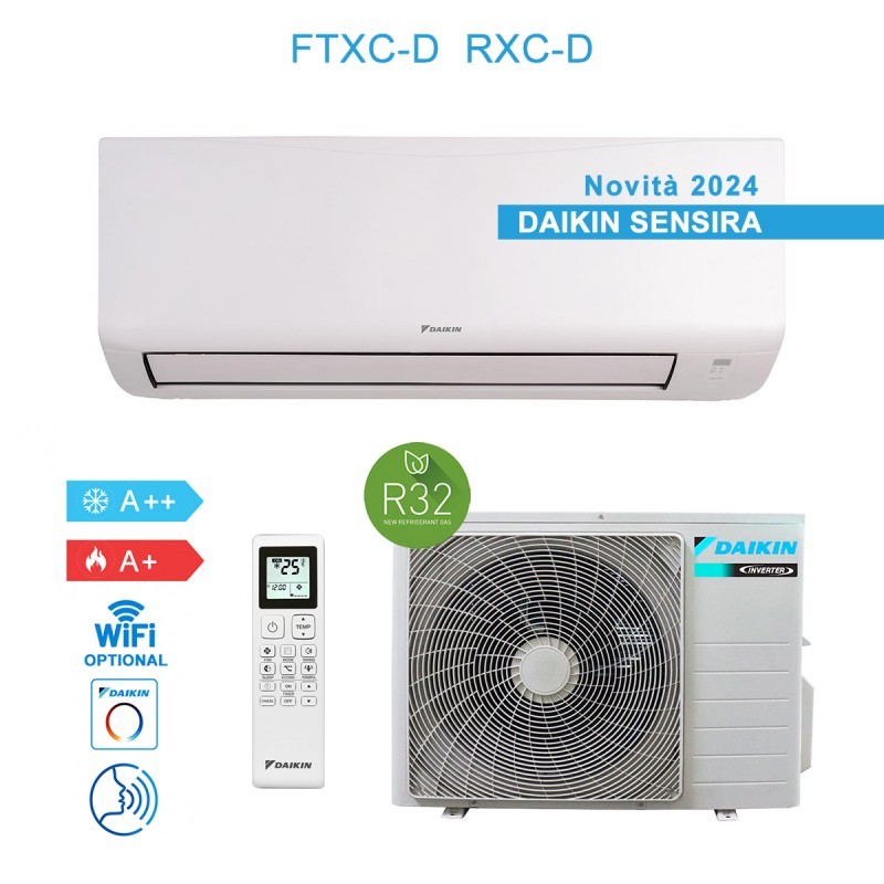 Daikin Sensira FTXC25D Split-Inverter-Klimaanlage 2.5kW 9000BTU A++/A+ (FTXC25D/RXC25D)