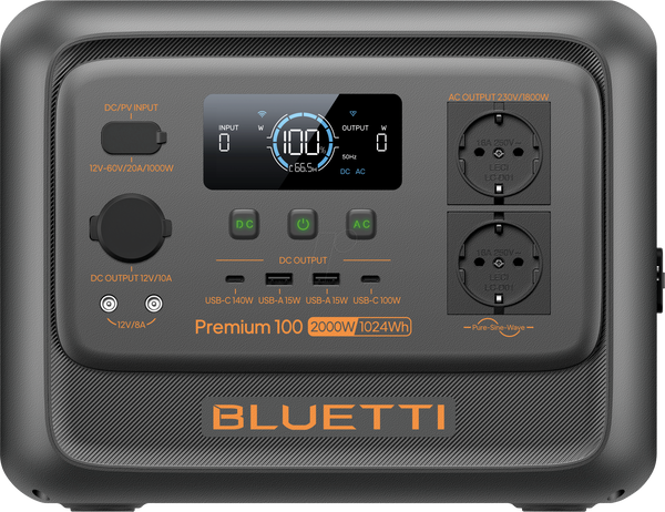 Bluetti Premium 100 V2, Powerstation, 2000 W, 1024 Wh